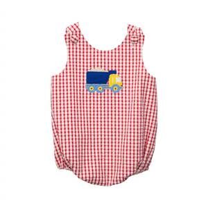 NEW ZUCCINI KIDS boys construction sun suit in red check